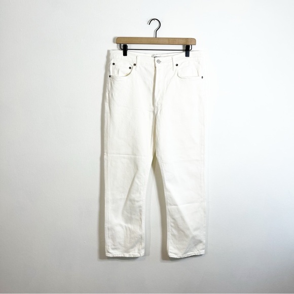 Agolde 90’s Pinch Waist Jeans Marshmallow White High Rise Size 31 - Picture 4 of 6